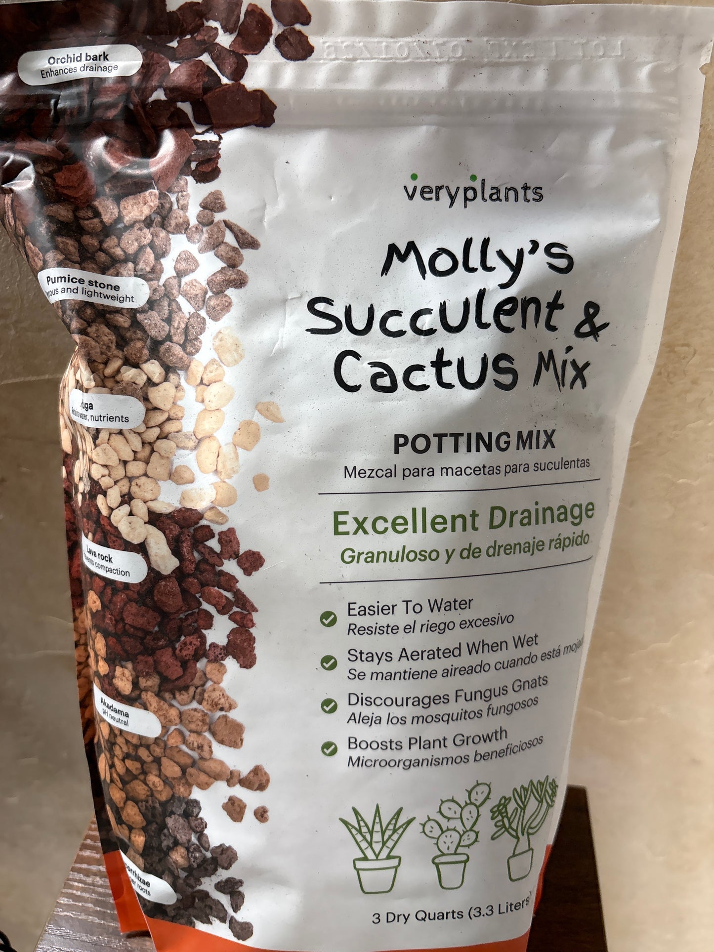 Molly's Succulent & Cactus Mix 3 Dry Qts.