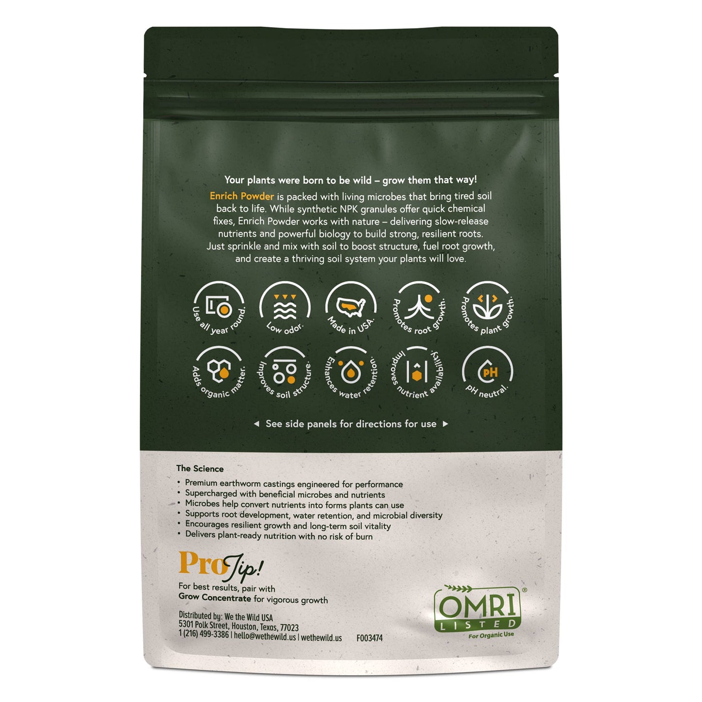 Enrich Organic Plant Food and Soil Amendment 14 oz